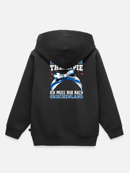 Griechenland - Kinder Premium Organic Hoodie - Schwarz