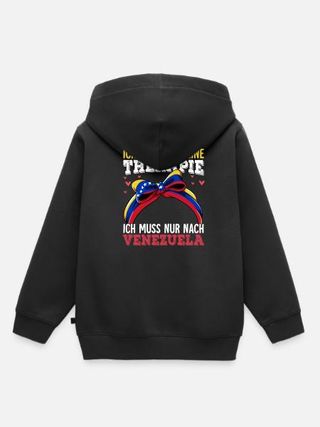 Venezuela - Kinder Premium Organic Hoodie - Schwarz