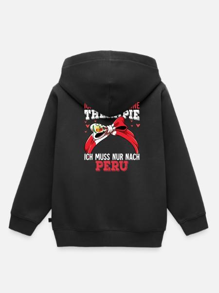 Peru - Kinder Premium Organic Hoodie - Schwarz