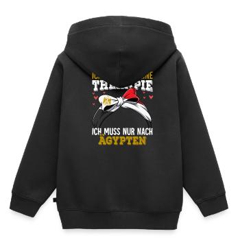 Ägypten - Kinder Premium Organic Hoodie - Schwarz - Hinten - AI Model Kid Male (0cm)