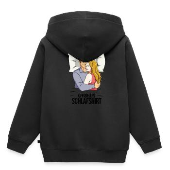 Offizielles Schlafshirt Partner - Kinder Premium Organic Hoodie - Schwarz - Hinten - AI Model Kid Male (0cm)