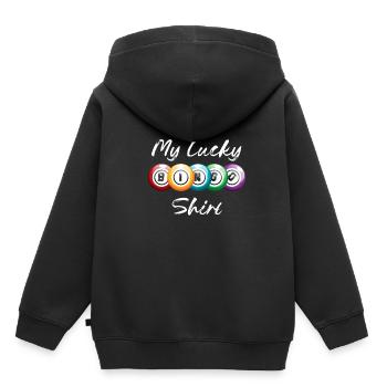 Bingo Spiel Gambler - Kinder Premium Organic Hoodie - Schwarz - Hinten - AI Model Kid Male (0cm)