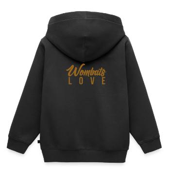 wombat - Kids Premium Organic Hoodie - black - Back - AI Model Kid Male (0cm)