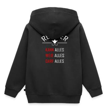Rentner Rentnerin - Kinder Premium Organic Hoodie - Schwarz - Hinten - AI Model Kid Male (0cm)