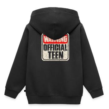 Teen Teeny Teens Teenager Pupertät - Kinder Premium Organic Hoodie - Schwarz - Hinten - AI Model Kid Male (0cm)