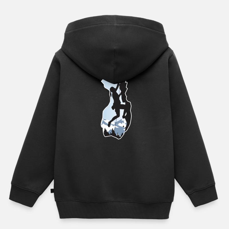 alpinisme - Sweat Premium à capuche enfant bio - noir