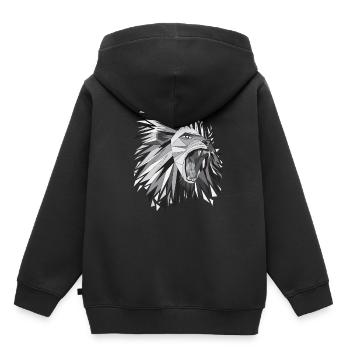 Lionne lionne - Sweat Premium à capuche enfant bio - noir - Dos - AI Model Kid Male (0cm)