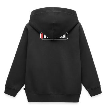 Veganer vegan - Kinder Premium Organic Hoodie - Schwarz - Hinten - AI Model Kid Male (0cm)
