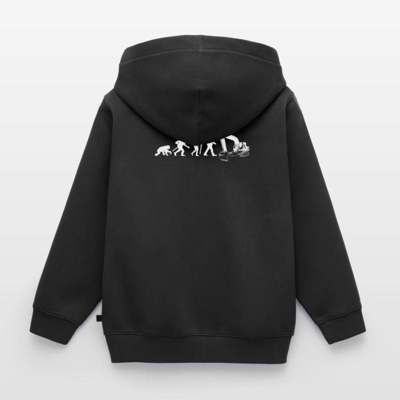 Evolution Bagger Baggerfahrer Kinder Premium Organic Hoodie