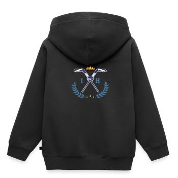 Hockey sur glace hockey sur glace - Sweat Premium à capuche enfant bio - noir - Dos - AI Model Kid Male (0cm)