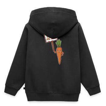 Les végétaliens sont diaboliques - Sweat Premium à capuche enfant bio - noir - Dos - AI Model Kid Male (0cm)