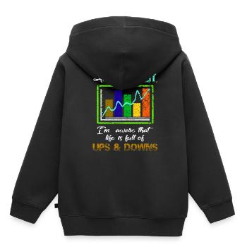Ökonomie BWL VWL Wirtschaft Finanzen geschenk - Kinder Premium Organic Hoodie - Schwarz - Hinten - AI Model Kid Male (0cm)