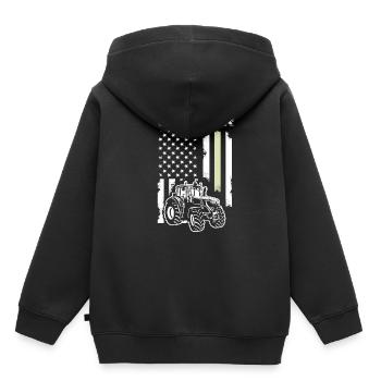 Agriculteur agriculteur agriculteur - Sweat Premium à capuche enfant bio - noir - Dos - AI Model Kid Male (0cm)