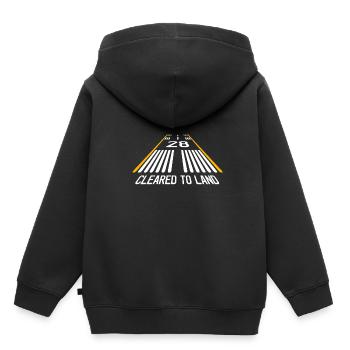 Départ du capitaine de l'avion pilote - Sweat Premium à capuche enfant bio - noir - Dos - AI Model Kid Male (0cm)