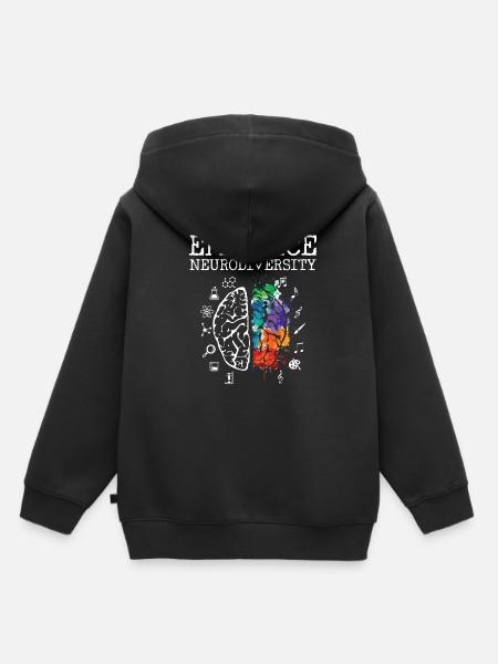 Neurodiversity - Autismus ADHS Tourette - Kinder Premium Organic Hoodie - Schwarz