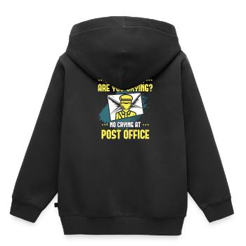 Bureau de poste - Sweat Premium à capuche enfant bio - noir - Dos - AI Model Kid Male (0cm)