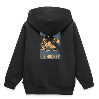Hockey sur glace Hockey sur glace - Sweat Premium à capuche enfant bio - noir - Dos - AI Model Kid Male (0cm)