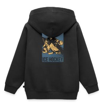 Ice Hockey Ice Hockey Puck - Kids Premium Organic Hoodie - black - Back - AI Model Kid Male (0cm)