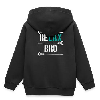 LACROSSE - Kinder Premium Organic Hoodie - Schwarz - Hinten - AI Model Kid Male (0cm)