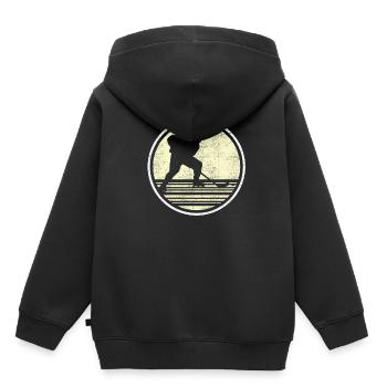Eishockey Vintage - Kinder Premium Organic Hoodie - Schwarz - Hinten - AI Model Kid Male (0cm)