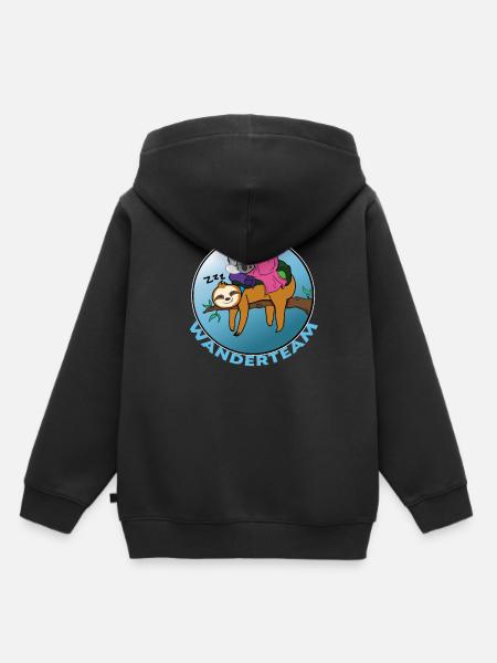 Wanderteam Wandern Faultier - Kinder Premium Organic Hoodie - Schwarz