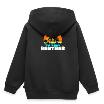 Rentner Rente Pension - Kinder Premium Organic Hoodie - Schwarz - Hinten - AI Model Kid Male (0cm)