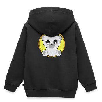 Animaux mignons ours mignon - Sweat Premium à capuche enfant bio - noir - Dos - AI Model Kid Male (0cm)