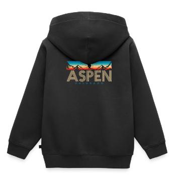 Ski Aspen Colorado - Sweat Premium à capuche enfant bio - noir - Dos - AI Model Kid Male (0cm)