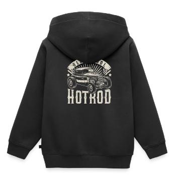 Hotrod vintage Oldtimer Geschenk Old School Car - Kinder Premium Organic Hoodie - Schwarz - Hinten - AI Model Kid Male (0cm)