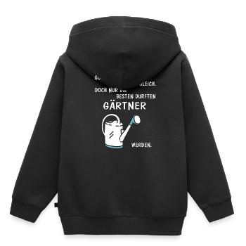 Gärtner - Kinder Premium Organic Hoodie - Schwarz - Hinten - AI Model Kid Male (0cm)
