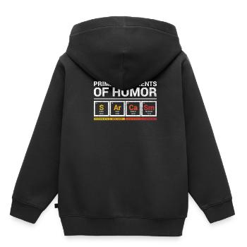 Lustige Sarcasm Primary element of humor Periodens - Kinder Premium Organic Hoodie - Schwarz - Hinten - AI Model Kid Male (0cm)