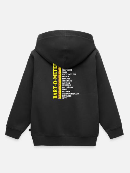 Bart o meter - Kinder Premium Organic Hoodie - Schwarz