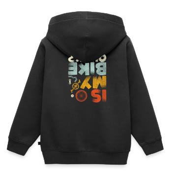 Is my Bike Okay? MTB Mountainbike Fahrer Geschenke - Kinder Premium Organic Hoodie - Schwarz - Hinten - AI Model Kid Male (0cm)
