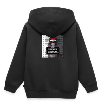 Waschbär Weihnachten Gefängnis Geschenk - Kinder Premium Organic Hoodie - Schwarz - Hinten - AI Model Kid Male (0cm)