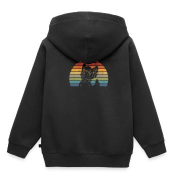 Retro Furry Fox Furry Fandom Fursuit Furries - Kids Premium Organic Hoodie - black - Back - AI Model Kid Male (0cm)