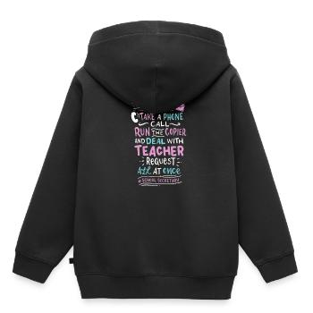 School Secretary - Kids Premium Organic Hoodie - black - Back - AI Model Kid Male (0cm)