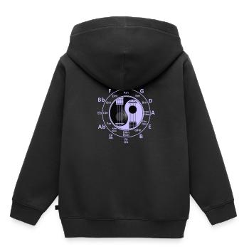 Gitarre Quintenzirkel Akkorde - Kinder Premium Organic Hoodie - Schwarz - Hinten - AI Model Kid Male (0cm)