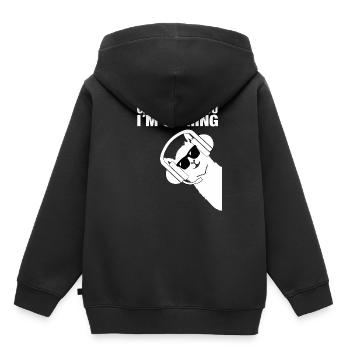 CANT HEAR YOU IM GAMING - Kinder Premium Organic Hoodie - Schwarz - Hinten - AI Model Kid Male (0cm)