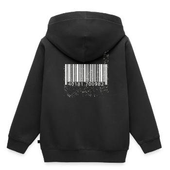 Barcode Geschenkidee - Kinder Premium Organic Hoodie - Schwarz - Hinten - AI Model Kid Male (0cm)