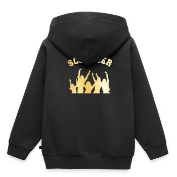 SCHLAGER - Kinder Premium Organic Hoodie - Schwarz - Hinten - AI Model Kid Male (0cm)