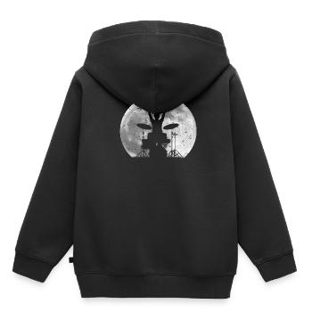 Lune de batteur - Sweat Premium à capuche enfant bio - noir - Dos - AI Model Kid Male (0cm)