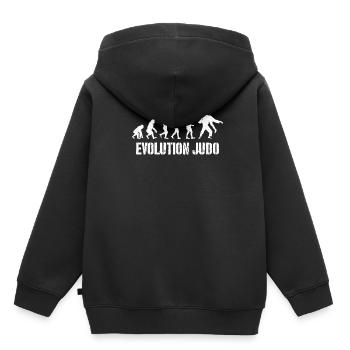 Judo Judoka Evolution Self Defense Vintage - Sweat Premium à capuche enfant bio - noir - Dos - AI Model Kid Male (0cm)