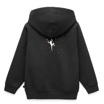 Klettern Kletterwand - Kinder Premium Organic Hoodie - Schwarz - Hinten - AI Model Kid Male (0cm)