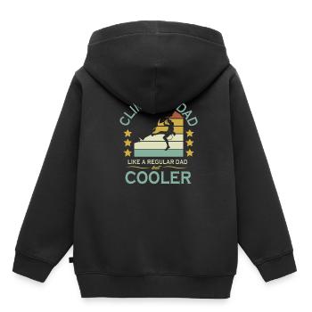 Grimpeur père grimpeur fête des pères - Sweat Premium à capuche enfant bio - noir - Dos - AI Model Kid Male (0cm)