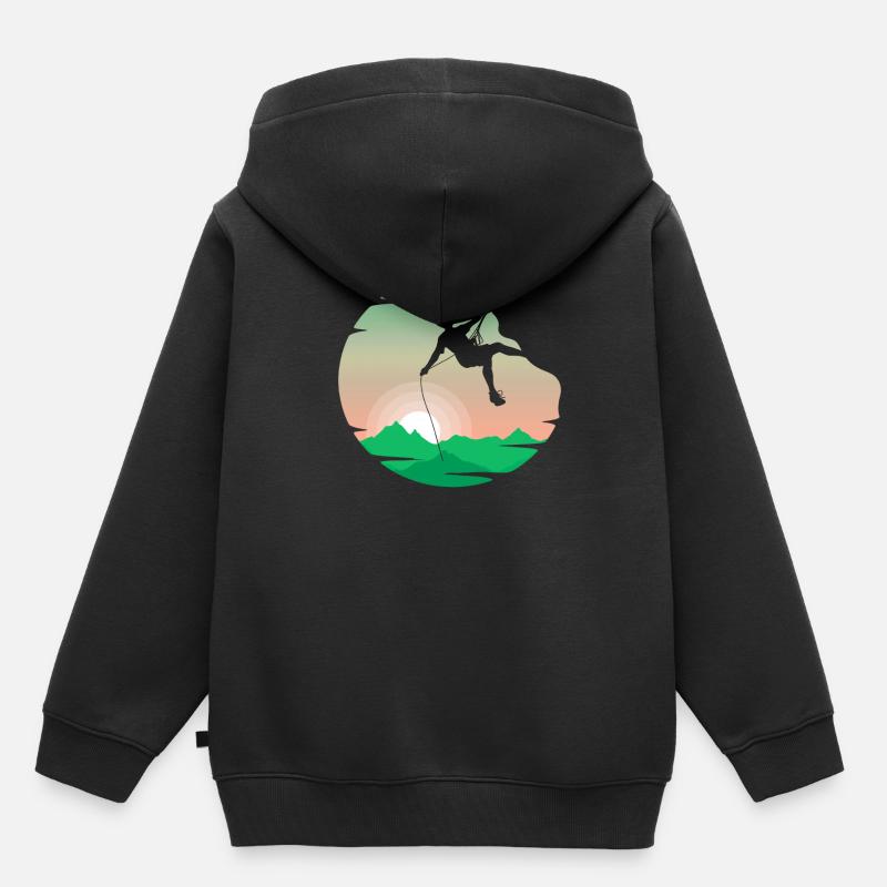 Escalade escalade - Sweat Premium à capuche enfant bio - noir