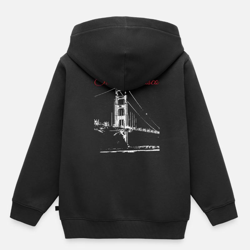 SAN FRANCISCO - Sweat Premium à capuche enfant bio - noir