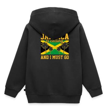 Jamaïque - Sweat Premium à capuche enfant bio - noir - Dos - AI Model Kid Male (0cm)