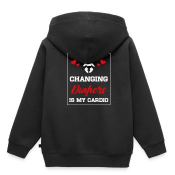 Changing diapers - Kids Premium Organic Hoodie - black - Back - AI Model Kid Male (0cm)