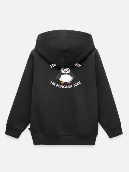 Je ne suis pas court Pingouin Taille Pingouin Petit Mignon - Premium børne hættetrøje økologisk - sort