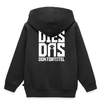 Doktortitel Geschenk - Kinder Premium Organic Hoodie - Schwarz - Hinten - AI Model Kid Male (0cm)